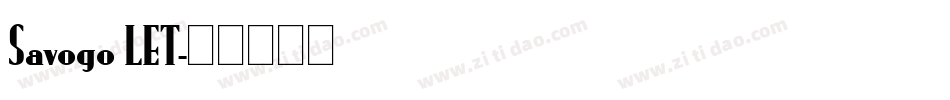 Savogo LET字体转换